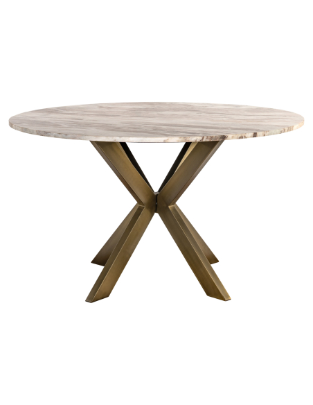 Mesa de comedor beige empolvado 140Ø | Loft Attitude
