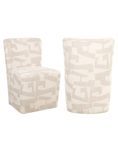 Chaise de salle à manger beige Graffic LORAIN