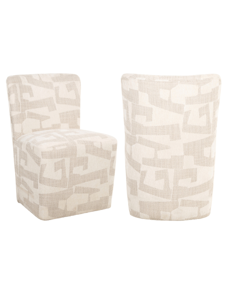 Beige dining chair Graffic LORAIN