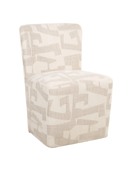 Sedia da pranzo beige Graffic LORAIN