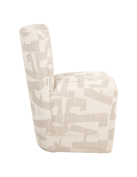 Sedia da pranzo beige Graffic LORAIN