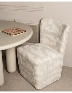 Beige eetkamerstoel Graffic LORAIN 2