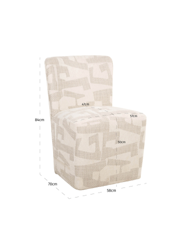 Beige eetkamerstoel Graffic LORAIN