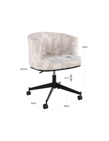 Beige eetkamerstoel Graffic ROCHENNE