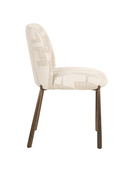 Set di 2 sedie da pranzo beige Graffic LANA