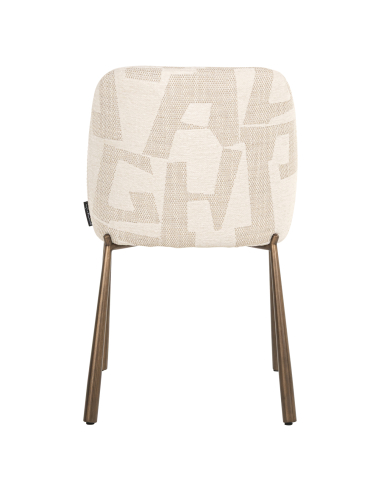 2er-Set Esszimmerstühle beige Graffic LANA