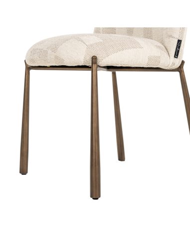 Set van 2 beige eetkamerstoelen Graffic LANA