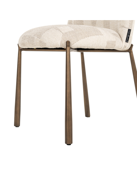 Set di 2 sedie da pranzo beige Graffic LANA