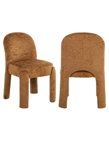 Conjunto de 2 Cadeiras de Sala de Jantar conhaque Fusion BRANDI