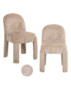 Lot de 2 Chaises de Salle à Manger beige Lovely BRANDI
