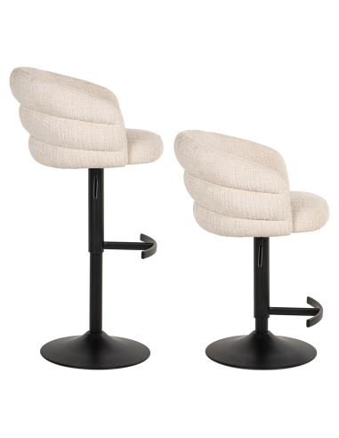 Beige Niagara swivel fire-retardant bar stool NIKKI