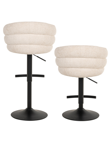 Sgabello da bar beige Niagara girevole ignifugo NIKKI