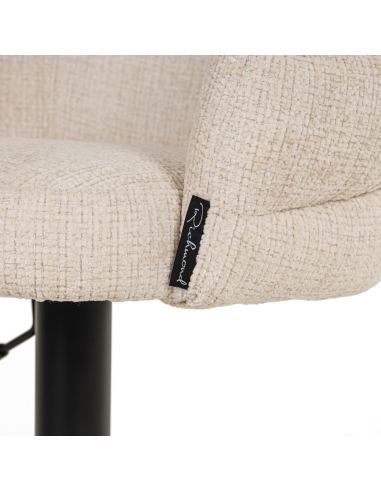 Beige Niagara swivel fire-retardant bar stool NIKKI