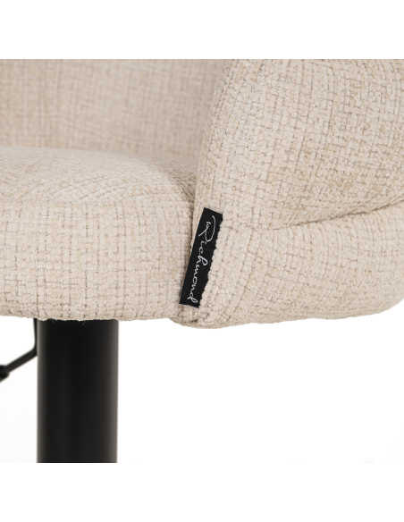 Beige brandveilige draaibare barkruk Niagara NIKKI