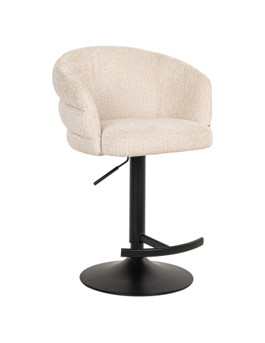 Beige brandveilige draaibare barkruk Niagara NIKKI