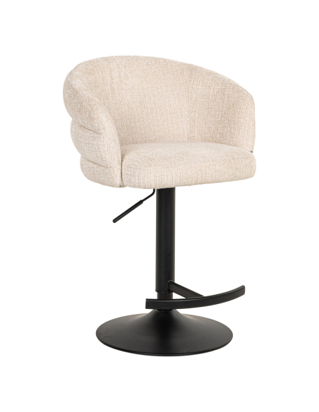 Sgabello da bar beige Niagara girevole ignifugo NIKKI
