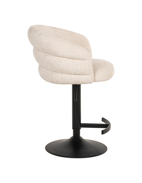 Sgabello da bar beige Niagara girevole ignifugo NIKKI