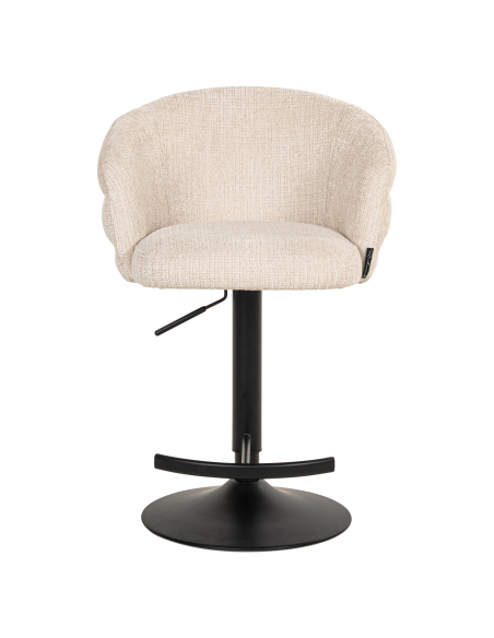 Sgabello da bar beige Niagara girevole ignifugo NIKKI