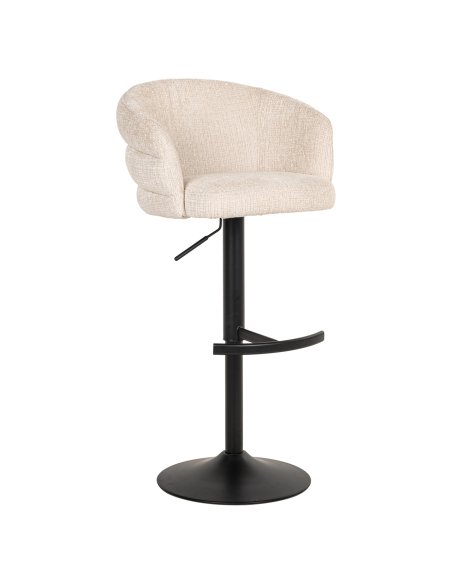 Beige Niagara swivel fire-retardant bar stool NIKKI