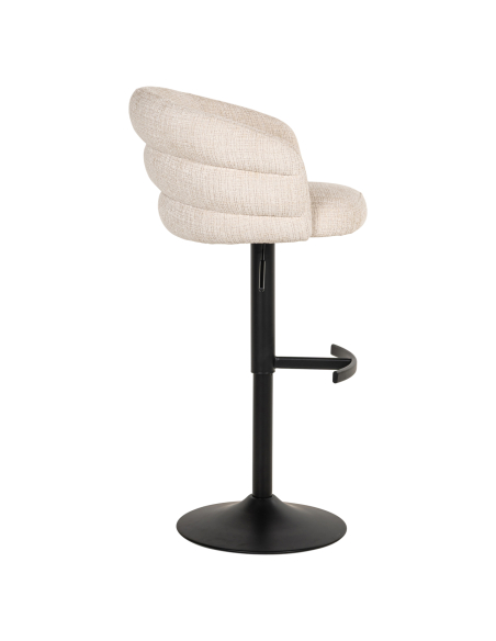 Sgabello da bar beige Niagara girevole ignifugo NIKKI