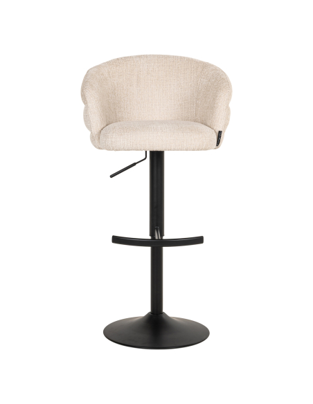 Sgabello da bar beige Niagara girevole ignifugo NIKKI