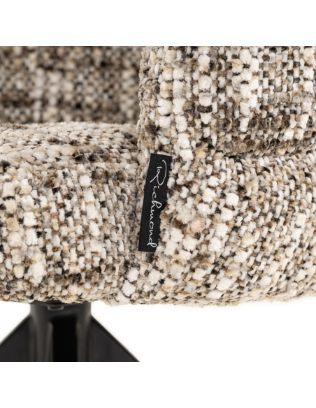Sedia da pranzo marrone Omara girevole SERENITY