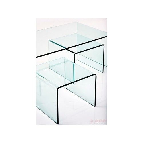 Mesa de café de vidro com mesas extras (3 / set) Kare design - 5