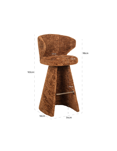Sgabello da bar cannella Lovely GATSBI | Loft Attitude