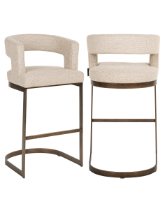 Tabouret de bar Ellis biscotti
