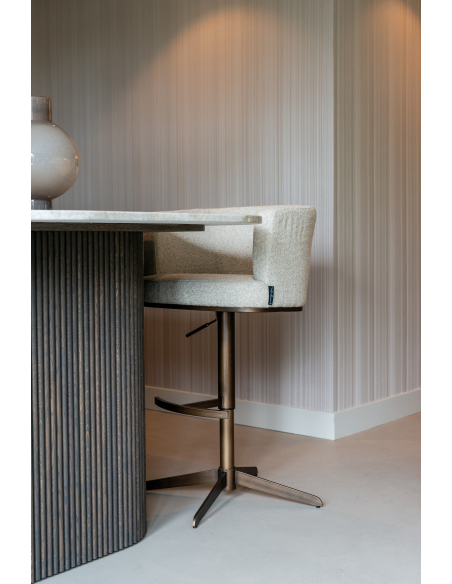 Draaibare barkruk biscuit | Loft Attitude