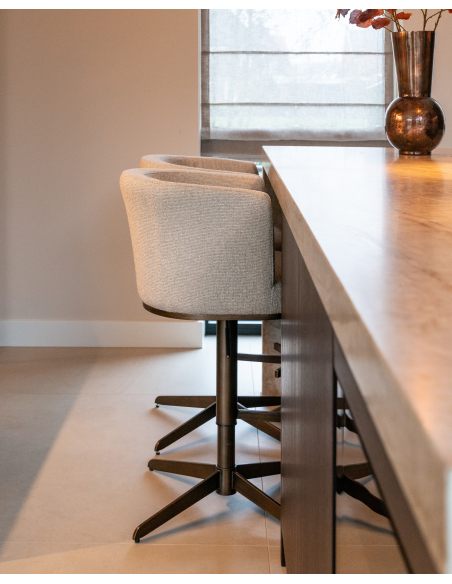 Sgabello da bar biscuit girevole | Loft Attitude