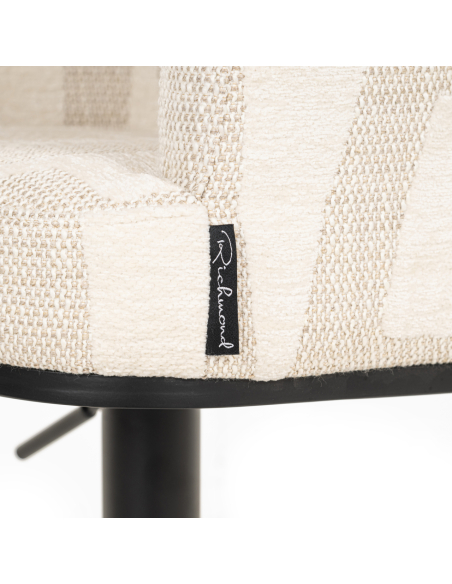 Sgabello da bar beige Graffic girevole CHEYENNE