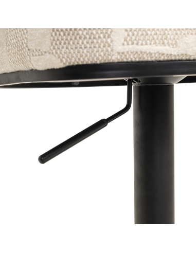 Sgabello da bar beige Graffic girevole CHEYENNE