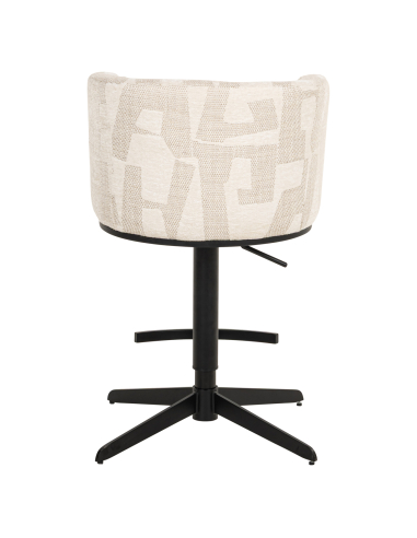 Sgabello da bar beige Graffic girevole CHEYENNE