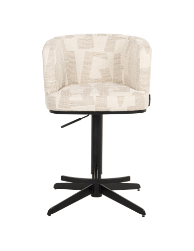 Sgabello da bar beige Graffic girevole CHEYENNE