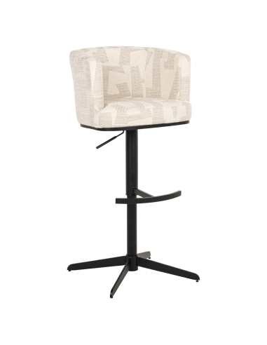 Beige swivel bar stool Graffic CHEYENNE