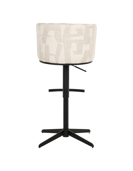 Sgabello da bar beige Graffic girevole CHEYENNE