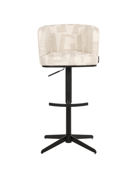 Beige swivel bar stool Graffic CHEYENNE