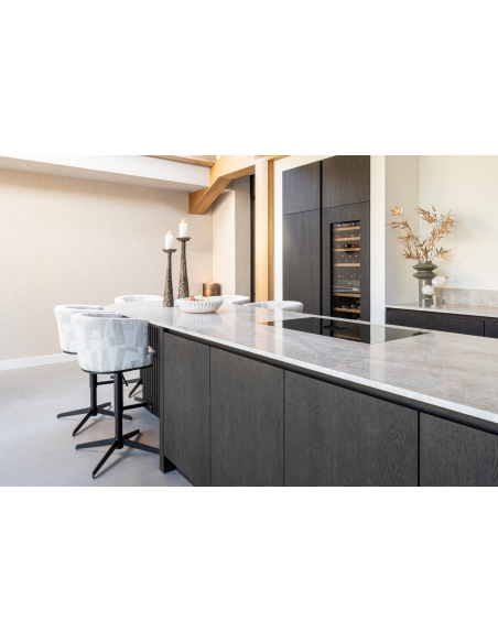 Sgabello da bar beige Graffic girevole CHEYENNE