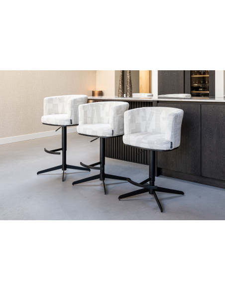 Beige swivel bar stool Graffic CHEYENNE