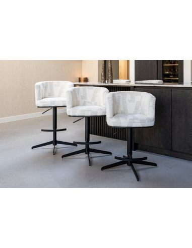 Beige swivel bar stool Graffic CHEYENNE