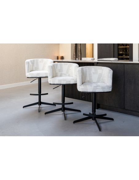 Beige swivel bar stool Graffic CHEYENNE