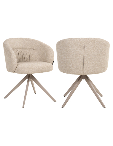 OLIVIA swivel biscuit dining chair