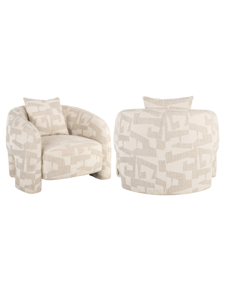 Poltrona lounge bege Graffic TUSCANY | Loft Attitude