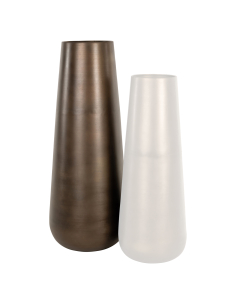 Große patinierte Messingvase KENZA | Möbel Loft Attitude 2