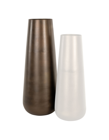 Große patinierte Messingvase KENZA | Möbel Loft Attitude