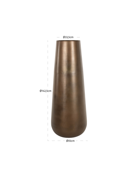 Large patinated brass KENZA vase | Furniture Loft Attitude