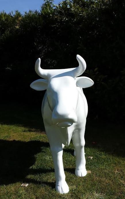 Statue vache blanche grandeur nature By-Rod