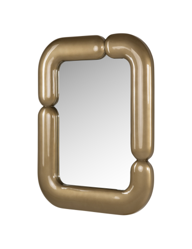 Wandspiegel met glanzend gouden buisframe AUBRY