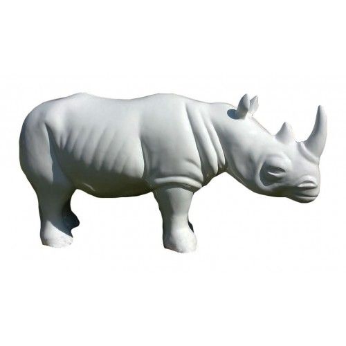 Rhinoceros Statue White Grand Model